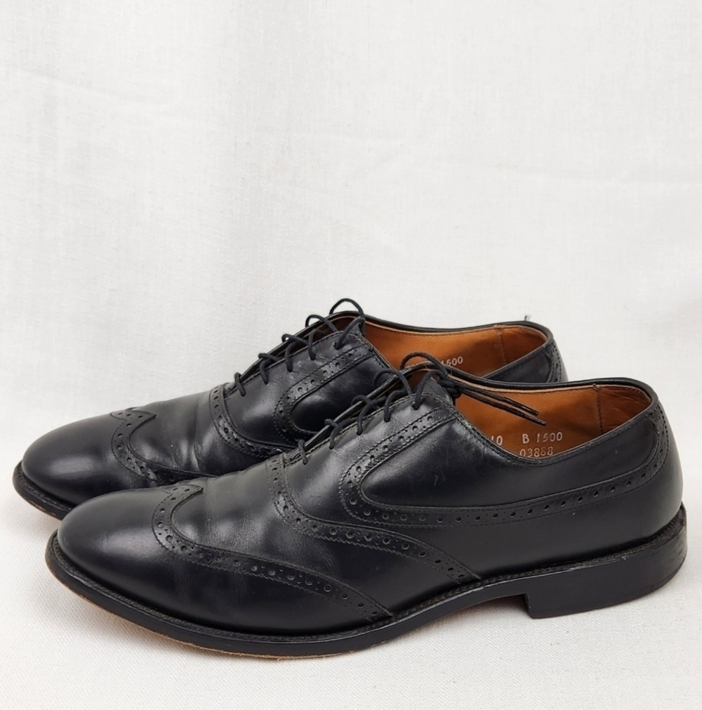 Allen Edmonds Black Birmingham Oxford Leather Dress Shoes - Picture 2 of 12
